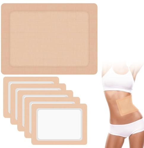 IKOPFLN 6 Pcs Paquete de Aceite de Ricino, Paquete de Aceite de Ricino Autoadhesivo, Parches de Aceite de Ricino Orgánico, Paquete de Aceite Ricino Desechable de Altamente Absorbente y Prueba de Fuga