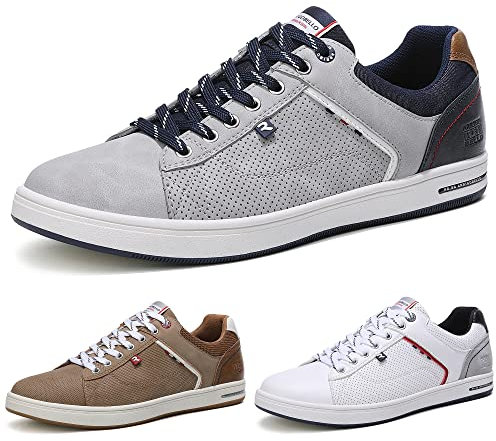 ARRIGO BELLO Sneaker Herren Schuhe Business Freizeitschuhe Leichte Trainers für Walking, Laufen, Sport Größe 41-46 (45, A_Grau)
