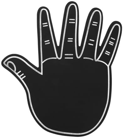 Alasum Cheerleading-schaumstofffinger Schwarzes Eva-Material Große Hand-Pompon-Handschuhe für Sportlichen