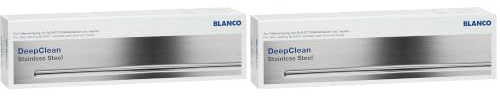 BLANCO DeepClean Stainless Steel | Reinigungsmittel und Pflegemittel für Edelstahlspülen | Profireiniger für saubere Küchen | 150ml Tube | Abperleffekt | entfernt Kratzer von Edelstahl (Packung mit 2)