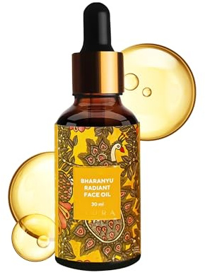 iYURA Bharanyu Huile pour le Visage Éclatante – 100% Naturelle et Vegan | Illumine, Hydrate et Uniformise l'Aspect des Peaux Endommagées par le Soleil | À base de Curcuma et d'Amla | 30 ml