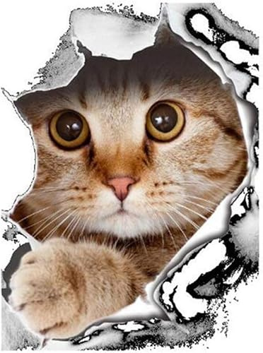 Toilettensitzbezug Aufkleber - 3D Katze Aufkleber, Niedliche Katze Dekorationen Benutzerdefinierte Toilettensitzbezug Thema Wand Aufkleber Aufkleber Badezimmer Wandkunst Dekoration