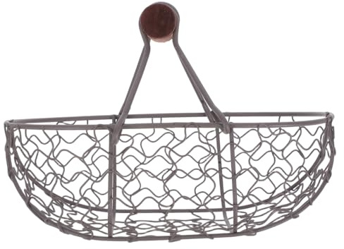 SOIMISS 1pc Creative Storage Basket Vintage Egg Holder Large Container for Kitchen Desktop Organization Grey Vegetable Fruit Storage