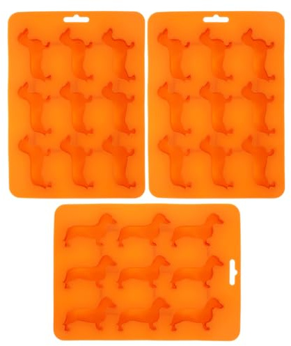OUNONA Silikon Eiswürfelform Dackel 9 Fächer 22X16X0.7 Zoll Kreative Hundeform Für Eiswürfel Kuchen Backen Und Diy Kuchendekoration