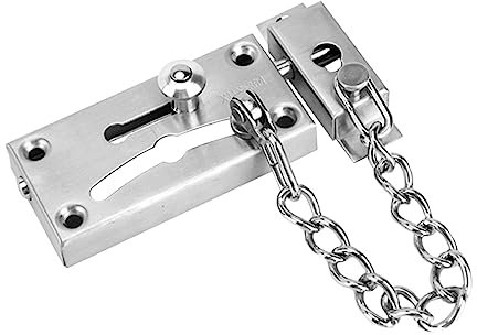 DIYEAH Türschlosskette Aus Edelstahl Für Sicherheitstürkette Anti-diebstahl-schutz Mit Kette Für Tür Und Schrankriegel Handgebürstet Für Rostschutz Und Lange Lebensdauer