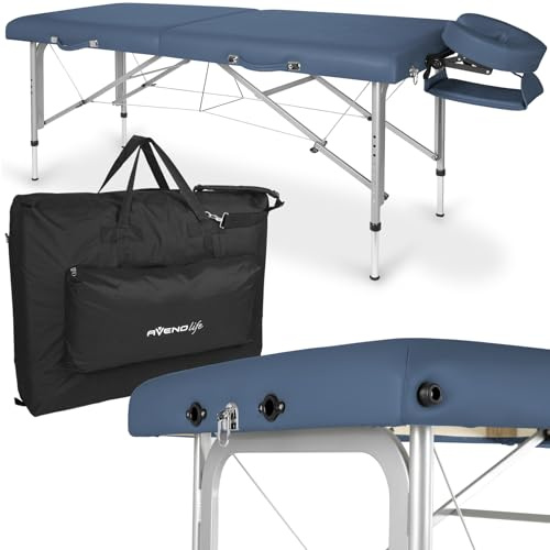 HABYS Altus Massageliege Aluminium, höhenverstellbar, 2D-Kopfstütze, Soft Touch Bezug, U-Rahmen, Tragetasche inkl.