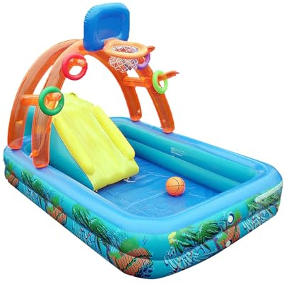 Piscine Gonflable pour Centre De Jeux | Piscine Gonflable pour | Panier De Basket De Piscine pour Garçons Filles, Piscine pour pour Fête Aquatique dans Le Jardin