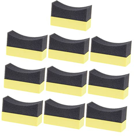 SOPOTUTU 10pièces Tampons Applicateurs Éponge De Nettoyage Voiture Absorbants Pour Cire Et Entretien Pneus Résistants Et Confortables