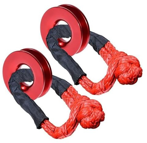 Cuerda De Cabrestante con Grillete Sintético De 1/2 Pulgada + Anillo De Recuperación, 2 Uds.