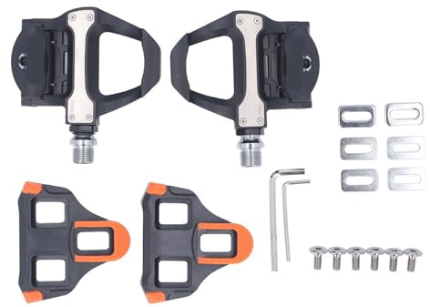 Pedali per bicicletta con sistema a clic, aerodinamici, autobloccanti, compatibili con SPD, nylon leggero, alta stabilità, per ciclismo efficiente