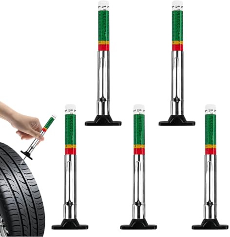 3 Pcs Tyre Tread Depth Gauge UK, Color Coded Smart Precise Measurement Tool, for Cars, Trucks, Motorcycles - Range 0-25mm