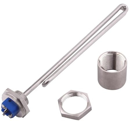 Calentador De Agua Eléctrico DN25, 1 BSP, Elemento Calefactor De Inmersión For Elaboración De Cerveza, 230 V, 3500 W, 240 V, 2400 W, SUS304(Set-3,240v 2400w,SUS cap)