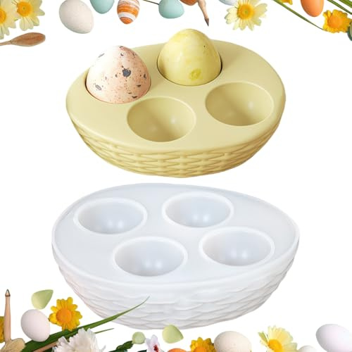 Moule en silicone pour rangement d'œufs – Moule en silicone pour cuisine, garde-manger, réfrigérateur, Pâques, décoration