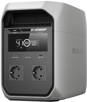 Estación de energía portátil EF ECOFLOW DELTA 3 Classic, batería LiFePO4 1024 Wh, salida CA 1800 W (Pico 3600 W), USB-C 100 W, carga rápida de 1 hora, generador solar para camping, caravanas y hogar