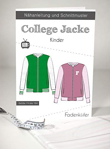 Fadenkäfer Papierschnittmuster College Jacke Kinder