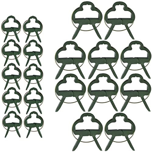 20 Reusable Garden Plant Clips, Small & Large Support Plant Clips for Vine Plants, Vegetables, Tomatoes, Cucumbers, Flowers to Grow Upright, Ideal for Securing Plants to Frame Trellis