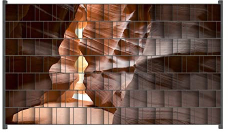 Wallario Zaun Sichtschutz Windschutz für EIN- und Doppelstabmattenzäune in der Größe Breite 2,50m x Höhe 1,40m, Motiv: Antelope Canyon Arizona USA