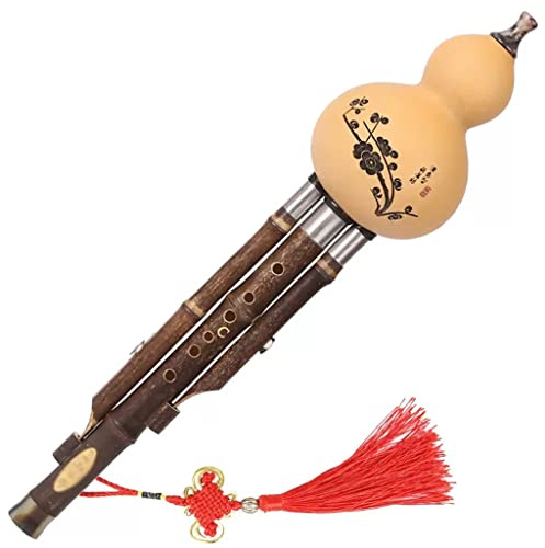 Cucurbit Musikinstrument Anfänger, Die Professionell Kürbisflöte Spielen Kürbisseide C-Stimmung Nach Unten B-Stimmung G-Stimmung F-Stimmung Intonation Haltbar (Color : Brown_C-key)