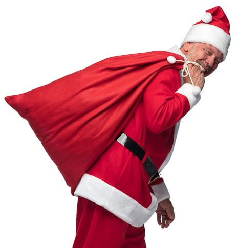 Boland Weihnachtsmann Geschenkesack 100 x 60 cm | Rot
