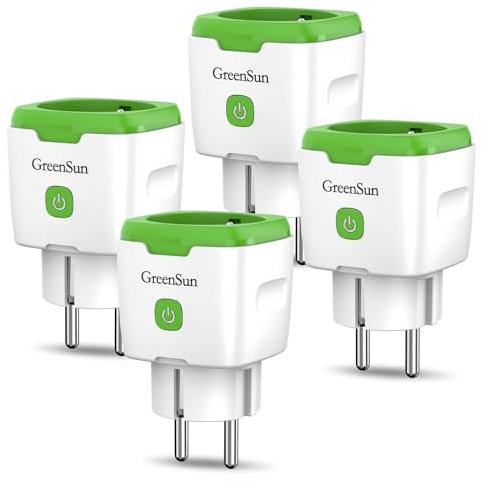 GreenSun WLAN Steckdose Stromzähler für Steckdose Alexa Steckdose 4x Stromverbrauchsmesser Steckdose Stromzähler Steckdose Zeitschaltuhr Steckdose VeSync Steckdose Wifi Steckdose Strommessgerät
