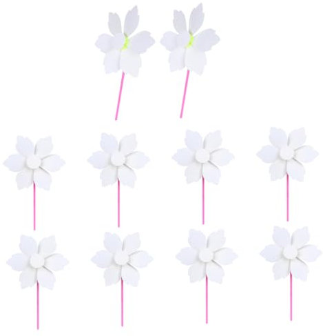 Vaguelly Kit de Pintura en para Molino de Viento 10 Piezas para Niños Y Niñas Hecho a Mano Papel Patrón de Hojas Seguro