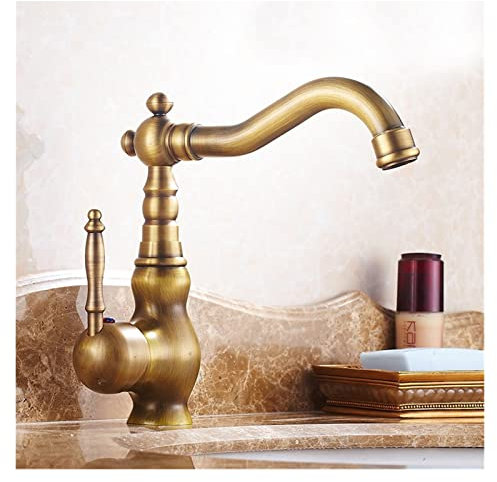 TEmkin Küchenarmatur, moderner Waschbecken-Wasserhahn, drehbarer Wasserhahn für Badezimmer, Küche, heißes und kaltes Wasser/B (CA)