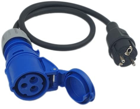 RoadEu - Adaptador para Camping-Car - 16A 3P y Enchufe 230V - Alargador portátil 3m. Ideal para Camping y Autocaravana, Barco y Obra, Zona de Barbacoa y jardín.