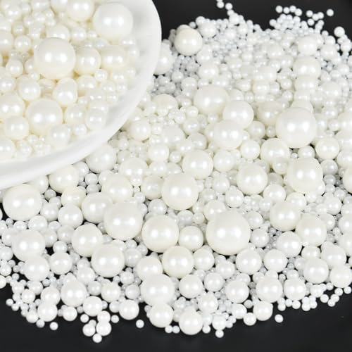 OSDUE 85g sucre blanc Streusel,Perlé Saupoudrer Mélange décoration de gâteaux desserts Décoration Pâtisserie Gâteaux Biscuits Cupcakes Anniversaire Party Chirstmas Mariage(Blanc)