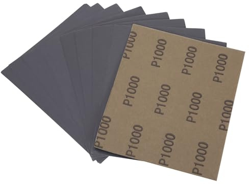 MAXMAN 1/4 Sheet Sandpaper, 4.5 x5.5 1000 Grit Silicone Carbide, for Wood