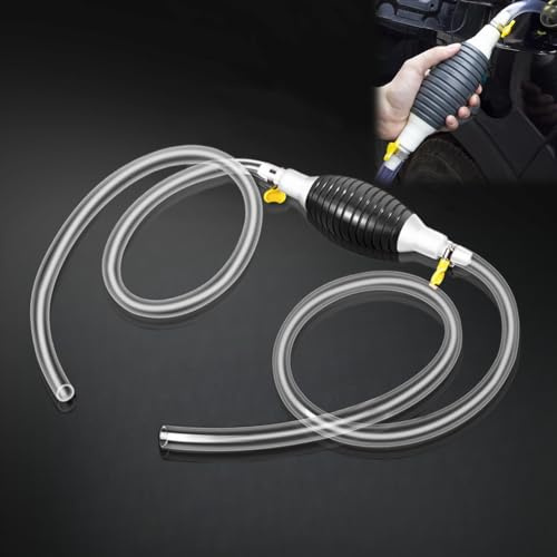 Handpumpe Benzinpumpe, Manuelle Handpumpe Transferpumpe, Multifunction Liquid Sucker mit Schlauch Pumpe Wasser Abpumpen Handpumpe Wasser für Benzin Diesel Flüssiges (3m)