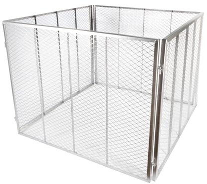 NATIV Garten Komposter 80x80x70 cm mit Bodengitter, Metallkomposter mit 448 Liter Volumen, Drahtkomposter für eigenen Kompost, Metall Komposter als Kompostsieb nutzbar, Kompostierer für Komposterde