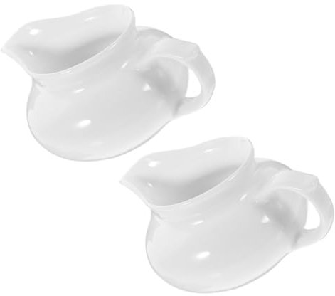 OUNONA 2pezzi Ceramic Gravy Boat Portatile Dispenser Per Salsa Con Per Salsa Per e