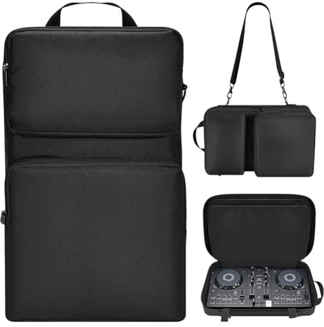 Janjunsi Custodia per Controller DJ Compatibile con Pioneer DDJ-200 / DDJ-WeGO4, per AlphaTheta DDJ-FLX 2, per Controller DJ Hercules Inpulse 200/200 MK2 Copertura per il Trasporto con Tracolla