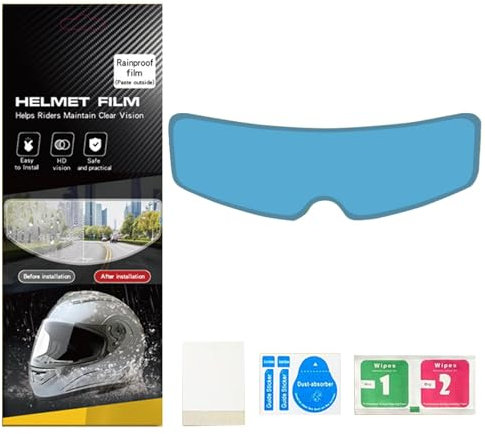 Pellicola antiappannamento per casco, pellicola antipioggia per casco - Adesivi per inserti antiappannamento con pellicola trasparente per visiera del casco, per casco Pellicola per visiera p