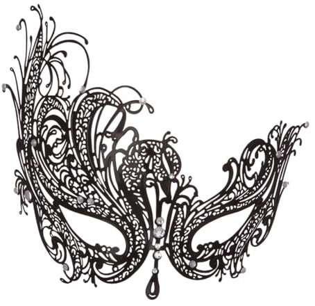 MOVAWAKY Carnaval DéGuisement Homme,Masque De Dentelle Noir DéGuisement Halloween Femme Masque Carnaval De Venise Decoration Carnaval Demi Masque Halloween Homme Pour Carnaval Halloween Costume Party
