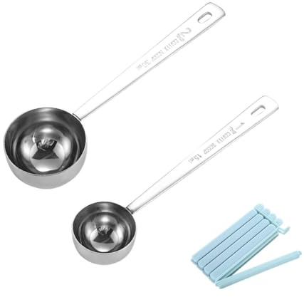 2pcs Coffee Scoop,15ml 30ml Stainless Steel Coffee Tablespoon Protein Powder Sugar Tea Measuring Spoon Scoop Measure for Ground with Long Handle Tamping Reusable for Beverage Shops Or Home