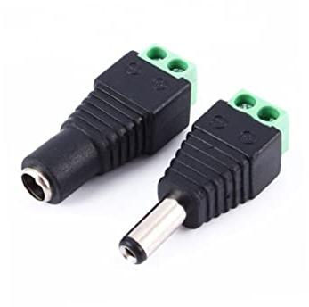 SHINEOFI Connettore di Alimentazione Maschio e Femmina da 12v, Presa di Morsettiera a Vite, Adattatore per Strisce LED Rgb e Telecamere Cctv, Set da 10 Pezzi (5 Maschi + 5 Femmine