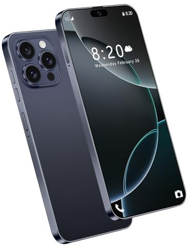 Telefoni cellulari economici sbloccati per I16 Ultra, smartphone Android 5G versione globale, schermo Incell HD da 7,3 pollici, supporto per riconoscimento facciale, doppia scheda SIM,Dark Blue-1TB