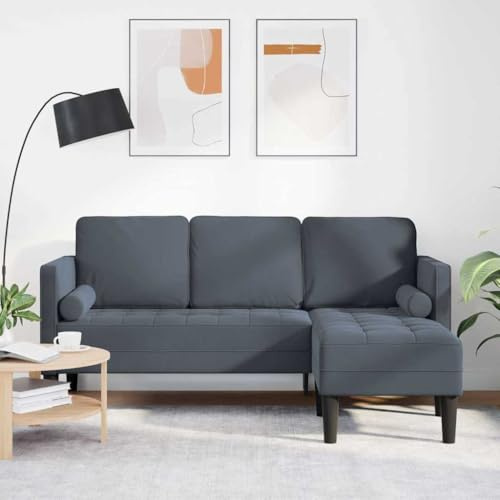 Mimdixy Pull Out Sofa Schlafcouch Relaxsofa,Sofa Set Dunkelgrau 173 x 131 x 67 cm Samt für Wohnzimmer Schlafzimmer Heimkino Gästezimmer