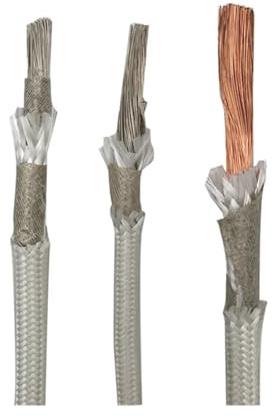 línea de Tejido de Mica de Alta Temperatura, Cable Calefactor electromagnético de Cobre niquelado, Resistente a Altas temperaturas, 100 m, Calibre 6-20 AWG, 500-1000 °C(18 AWG 0.75mm)