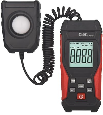Ljusmätare, Digital Ljusmätare Illuminans Lux Med Mätare Luminometer 0200 000 Mätområde Flexibel Sensortestare(TA630B)