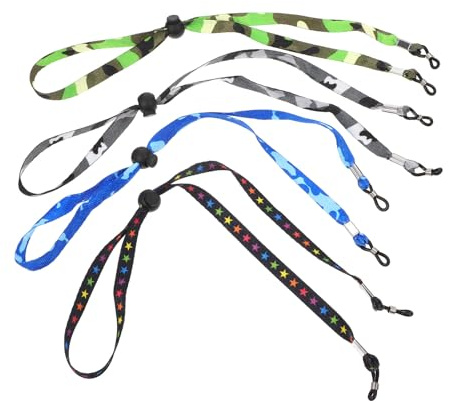 PartyKindom 4 pezzi Lacci Regolabili per Occhiali da Sole e Vista Cordicelle Antiscivolo Leggere Accessori Multifunzione per Maschere e Protezione Durante Sport e Viaggi