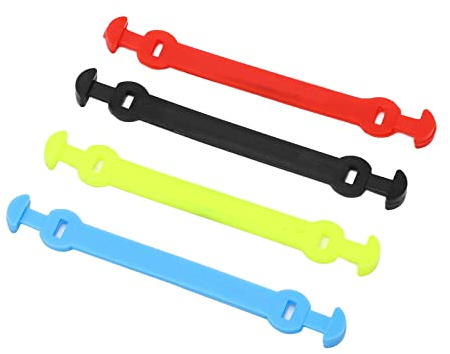Cryfokt Amortiguadores de Vibración para Raqueta de Tenis de Silicona, Amortiguador Largo para Cuerdas, Atenuación de Vibración para Jugadores de Tenis, Rojo, 4,1 Pulgadas, Paquete de 4