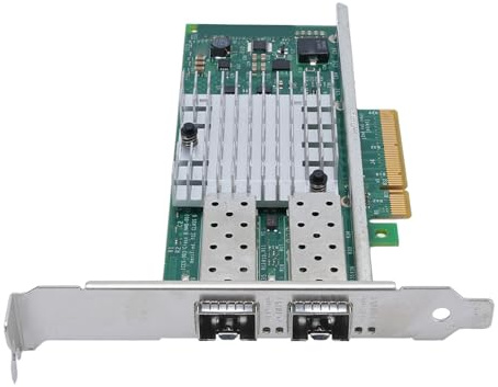 KAKAKE Tarjeta de Red PCI-E 10Gbps SFP+, Chip 82599, Adaptador Ethernet 10G para Servidor Virtual 2005, Red Profesional Freebsd 5.x