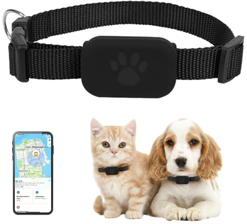 ZOYDP GPS Tracker Katze Ohne Abo (Nur Ios), Wasserdicht GPS Tracker Hund, 1Katzen trackers mit Verstellbarem Halsband, Katzenhalsband mit gps1, 1katzen gps racker Halsband für Kleiner und Hund katzens