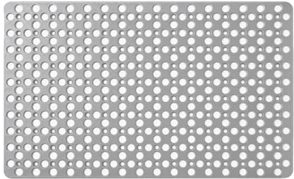 60 x 90 cm Grau Duschmatte rutschfest, TPE Antirutschmatte Dusche, Antirutschmatte Dusche mit Saugnäpfen, Badematte mit Ablauflöchern, Längliches Rechteck Badewannenmatte, für Badewanne