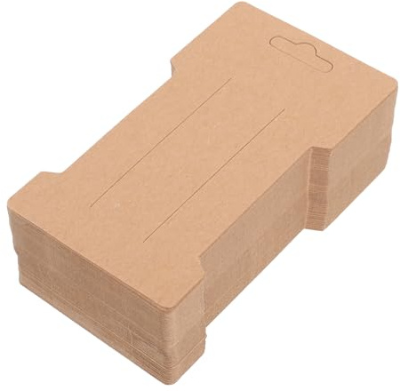 SOLUSTRE Haarspangen zum Personalisieren Displaykarten 100 Stück aus Papier mit Löchern Rechteckig Blanko für Haarklammern und Haarschmuck zur Geschenkverpackung