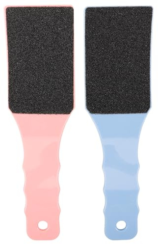 JOYOFREELY 2 Stück Fußfeilen aus Ps mit Doppelseitiger Fußraspelfeile zur Entfernung Dicker Hornhaut Platzsparend für Fußpflege und Pediküre Zuhause