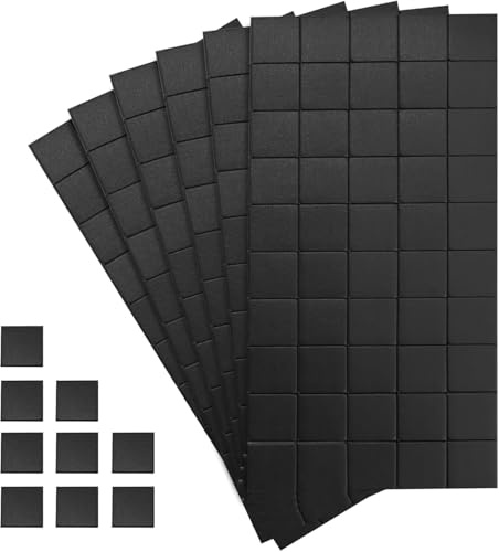 250 stycken självhäftande magnetplattor, magnetsjälvhäftande kuddar, 10 x 10 x 2 mm, starka magneter för limning för foton, vykort, gör-det-själv-projekt, magnetklistermärken för whiteboards, kylskåp