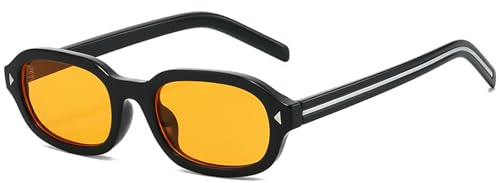 CIKJUK Retro Square Sunglasses for Womens Mens - Trendy Small Retro Vintage Ladies Tinted Lens Narrow Sun Glasses with UV Protection